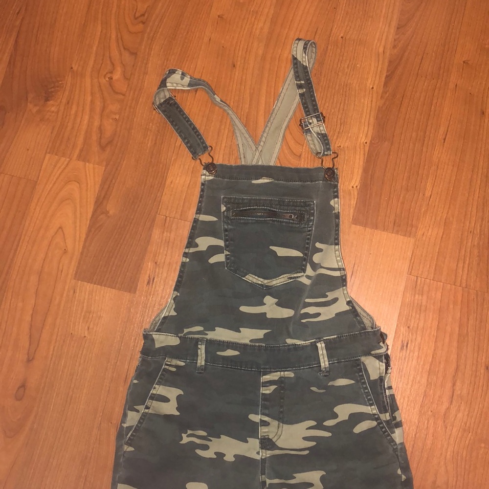 Camouflage Denim Overalls